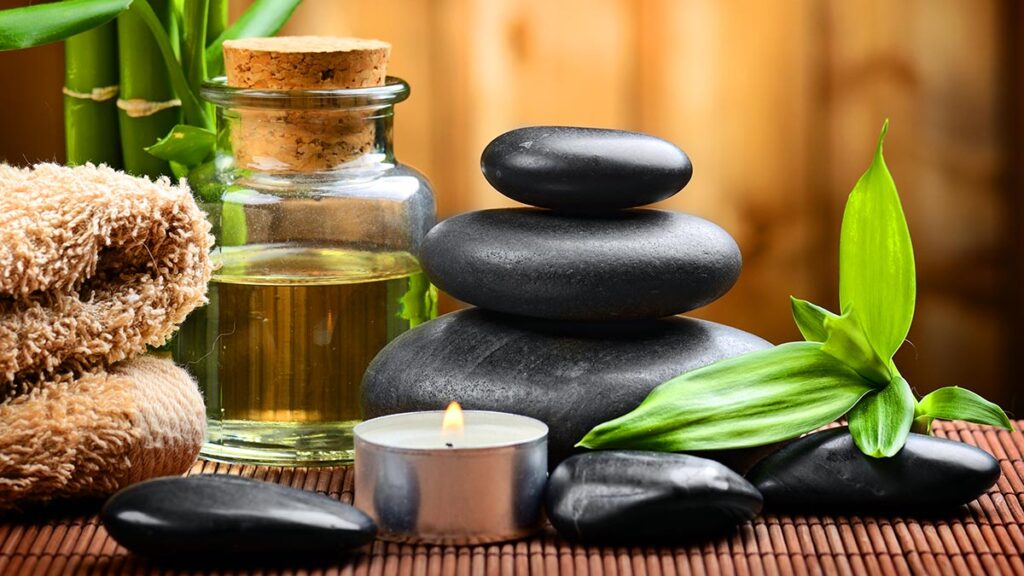 A serene stack of stones symbolizing peace and balance at Hands On HealthCare Massage Therapy in Commack, Long Island.