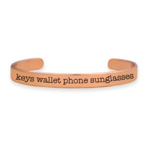 Message Cuff Bracelet- Keys Wallet Phone Sunglasses