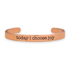 Message Cuff Bracelet- Today I choose Joy